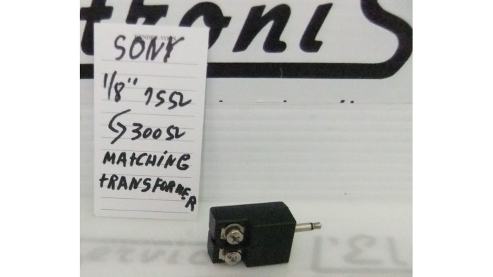 Sony 1/8'' male 75 to 300 ohms matching transformer .